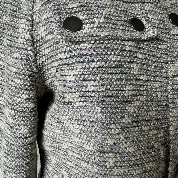- NIC+ZOE Tweed Metallic Knit Blazer Great with Turtleneck Petite Med   - 1H2310 - Picture 9 of 9